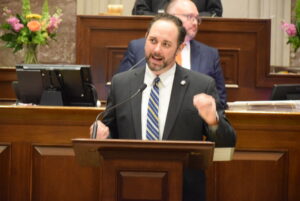 Rep. Maberry at the well